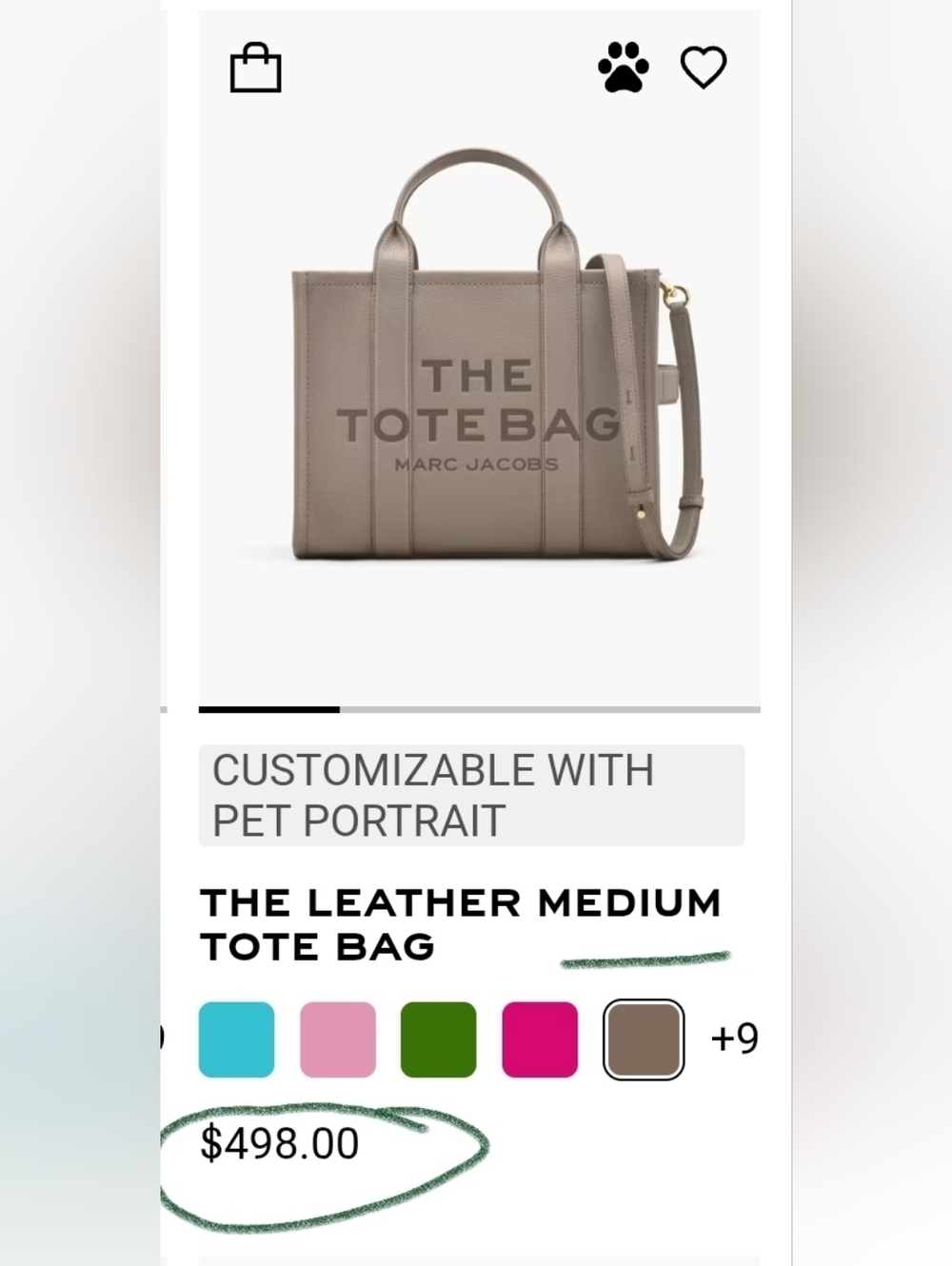 Marc Jacobs The Tote Bag in Taupe - Picture 6 of 17